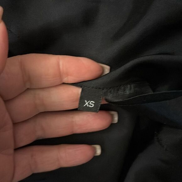 Serrano genuine leather trimmed viscose blazer, XS - Picture 7 of 8